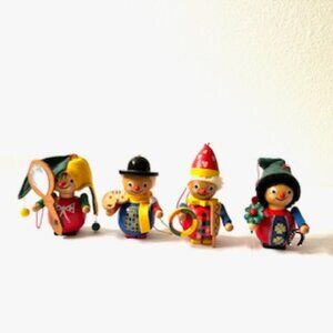 VTG Steinbach Germany Wooden Ornaments Lot of 4
